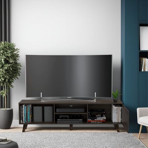 Rack Tv 70" 1 Puerta Fm-015O Café Oscuro-4