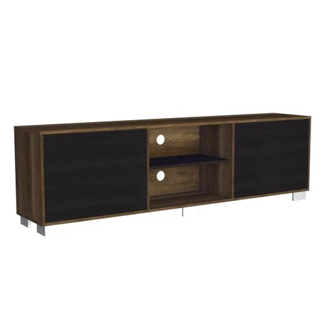 Rack Tv 80" 2 Puertas Fm-002O Café Oscuro-0