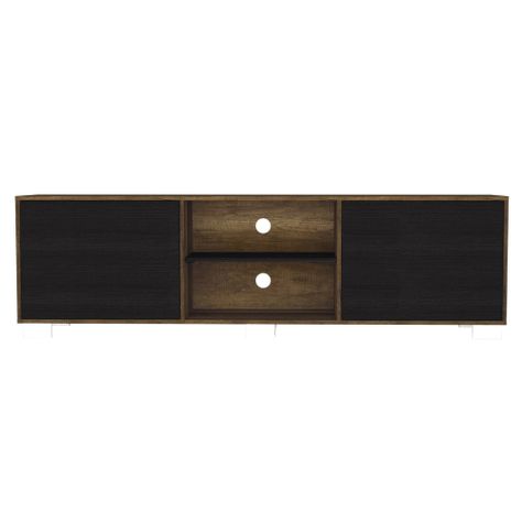 Rack Tv 80" 2 Puertas Fm-002O Café Oscuro-1