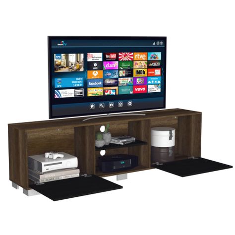 Rack Tv 80" 2 Puertas Fm-002O Café Oscuro-3