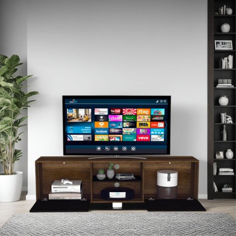 Rack Tv 80" 2 Puertas Fm-002O Café Oscuro-4