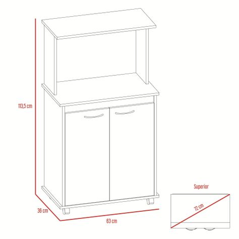 MUEBLE MICROONDAS 2 PUERTAS FM-010B BLANCO-6