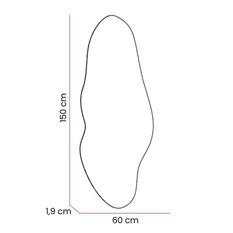 Espejo Con Forma Irregular 150X65X1,9 Cm Fm-020-5