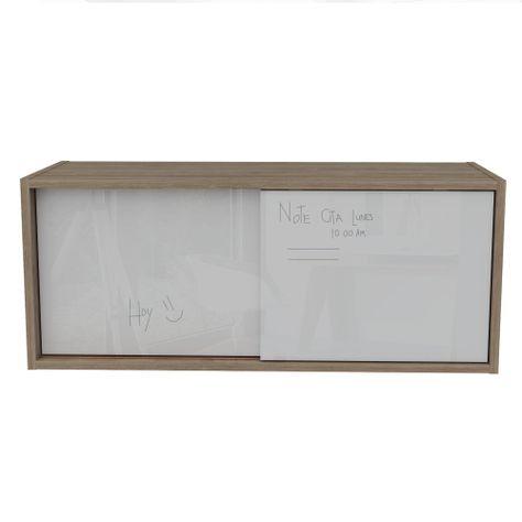 GABINETE AEREO 2 PUERTAS FM-003B BLANCO Y CAFÉ CLARO-1