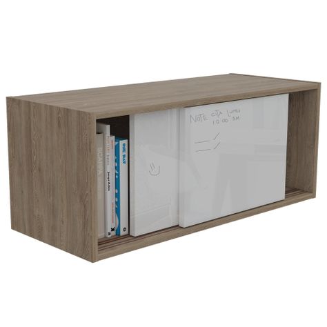 GABINETE AEREO 2 PUERTAS FM-003B BLANCO Y CAFÉ CLARO-3