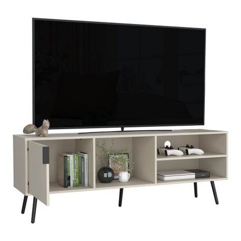 RACK TV 65" CON 1 PUERTA ABATIBLE FM-043B - BEIGE-2