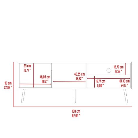 RACK TV 65" CON 1 PUERTA ABATIBLE FM-043B - BEIGE-7