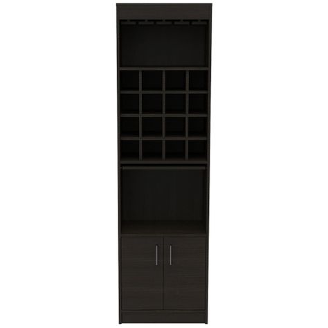 BAR ALTO 2 PUERTAS 16 BOTELLEROS FM-001N - NEGRO-1