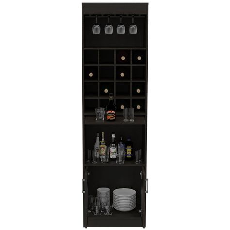 BAR ALTO 2 PUERTAS 16 BOTELLEROS FM-001N - NEGRO-2