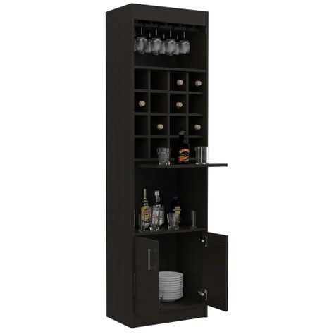 BAR ALTO 2 PUERTAS 16 BOTELLEROS FM-001N - NEGRO-3