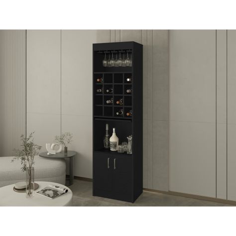 BAR ALTO 2 PUERTAS 16 BOTELLEROS FM-001N - NEGRO-4