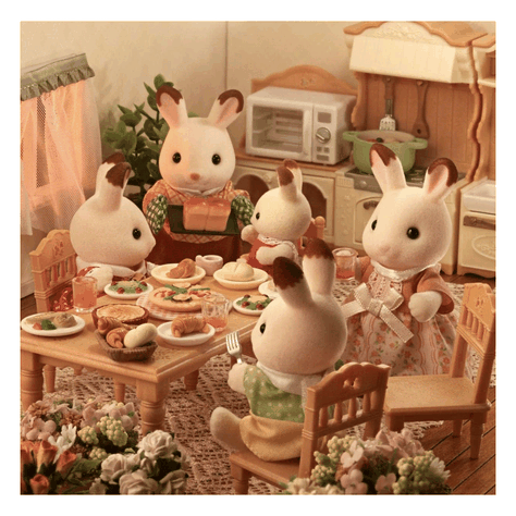 Familia Conejos Chocolate New Sylvanian Families-1