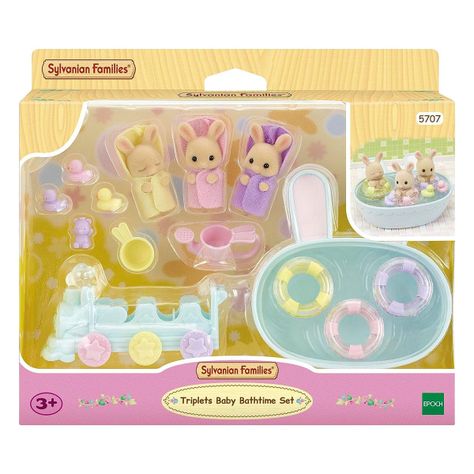 Trillizos Conejos de Leche Bebés Sylvanian Families-0