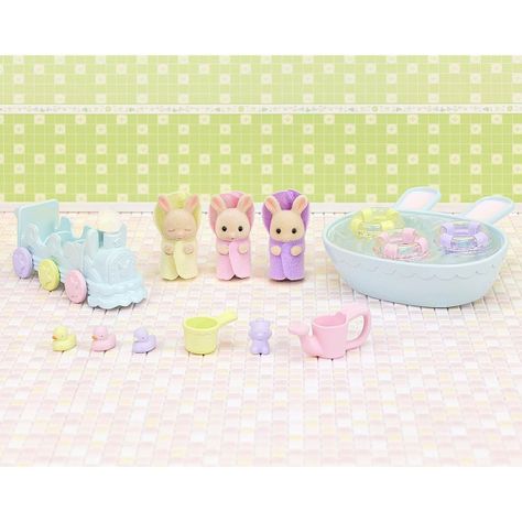 Trillizos Conejos de Leche Bebés Sylvanian Families-1