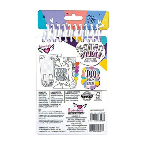 Cuaderno de Dibujos Positivos con Crayones Fashion Angels-1