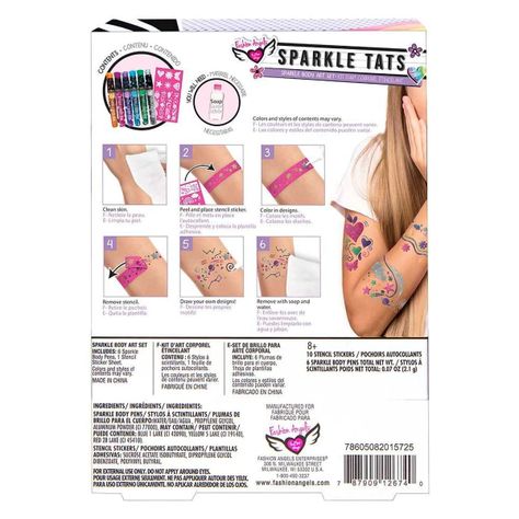 Marcadores para Crear Tatuajes Brillantes Fashion Angels-2