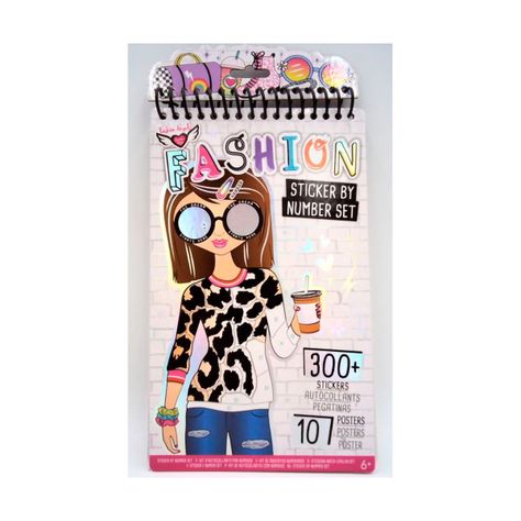 Libreta para Pegar Sticker por Números Moda Fashion Angels-0