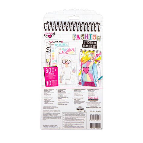 Libreta para Pegar Sticker por Números Moda Fashion Angels-1
