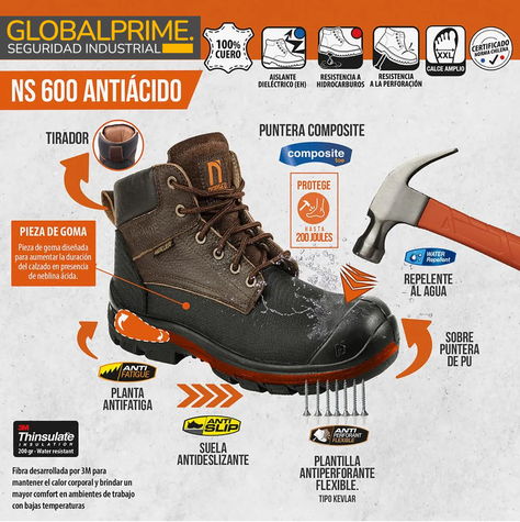 Botin de Seguridad Norseg Antiacido NS-600-7