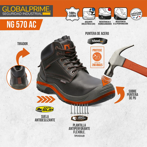 Botin de Seguridad Norseg Multifaena Anticlavo NG-570-7