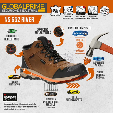 Botin de Seguridad Norseg River NS-652-7