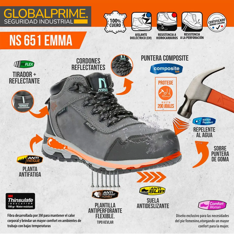 Botin de Seguridad Norseg NS-651 Emma-7