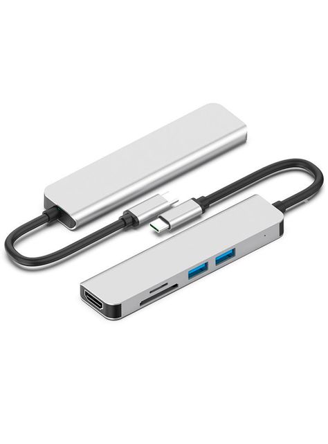 Adaptador USB-C 5 En 1 HDMI 4k+Usb2.+Usb3.0+TF+SD-3