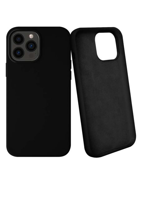Carcasa Para iPhone 15 Pro Goma Negro-0
