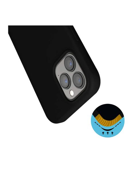 Carcasa Para iPhone 15 Pro Goma Negro-1