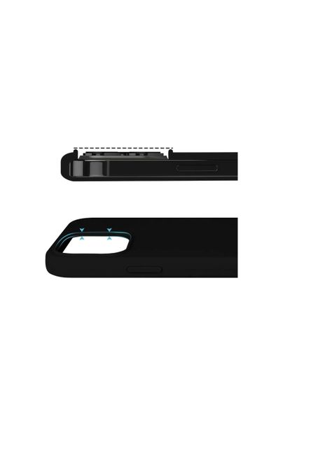 Carcasa Para iPhone 15 Pro Goma Negro-2