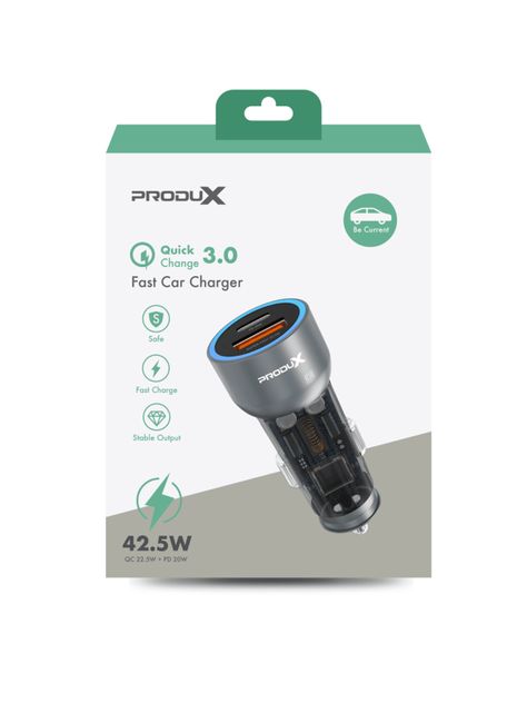 Cargador De Auto USB C y USB Protección Carga Rapida 3.0-1