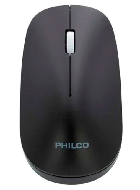 Mouse Optico Inalámbrico Receptor USB Philco 7305B Negro-0