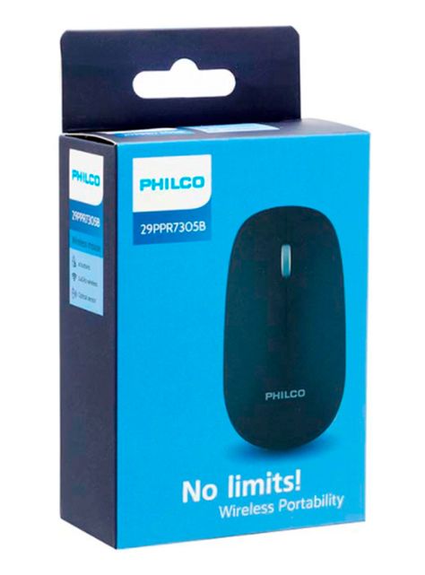 Mouse Optico Inalámbrico Receptor USB Philco 7305B Negro-3