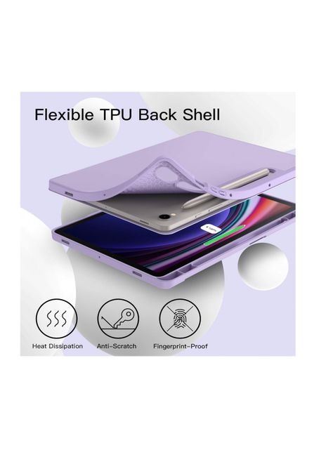 Funda Smart Cover Para Tab Samsung S9 Fe + Plus Lila-3