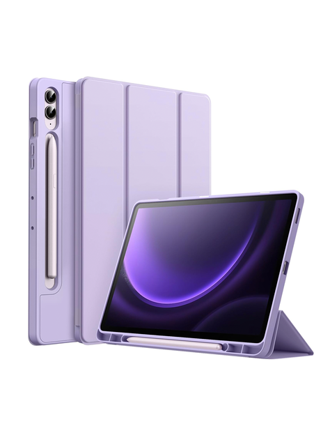 Funda Smart Cover Para Tab Samsung S9 Fe + Plus Lila-0
