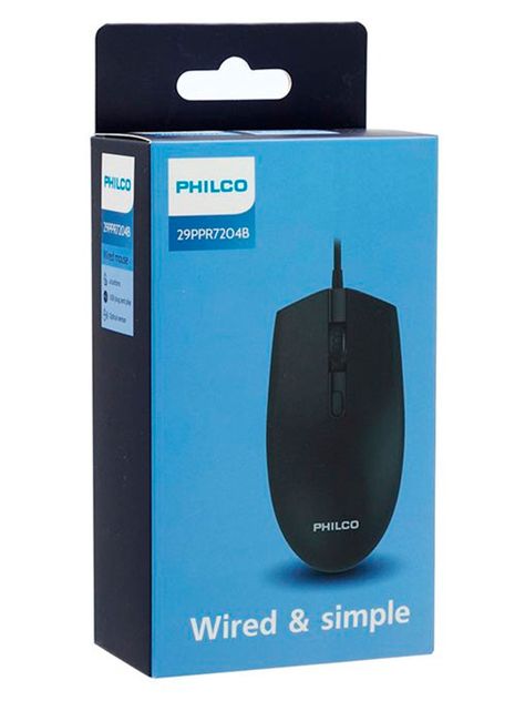 Mouse Con Cable USB Philco 29PPR7204B 2400 Dpi Negro-3