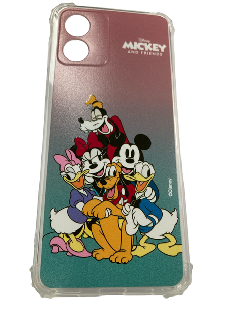 Carcasa Para Motorola E13 Mickey Y Minnie Disney Degradado-1