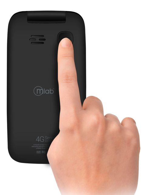 Telefono Celular Adulto Mayor 4G Tipo Almeja Microlab Negro-4