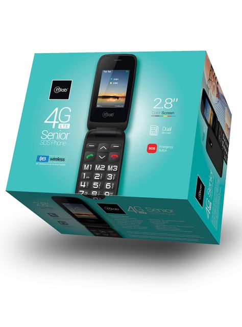 Telefono Celular Adulto Mayor 4G Tipo Almeja Microlab Negro-6