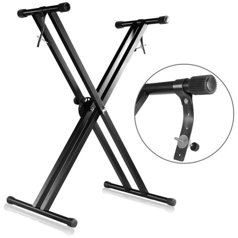 Atril Stand Para Teclados Musicales Doble Sonnet 8434 Negro-5