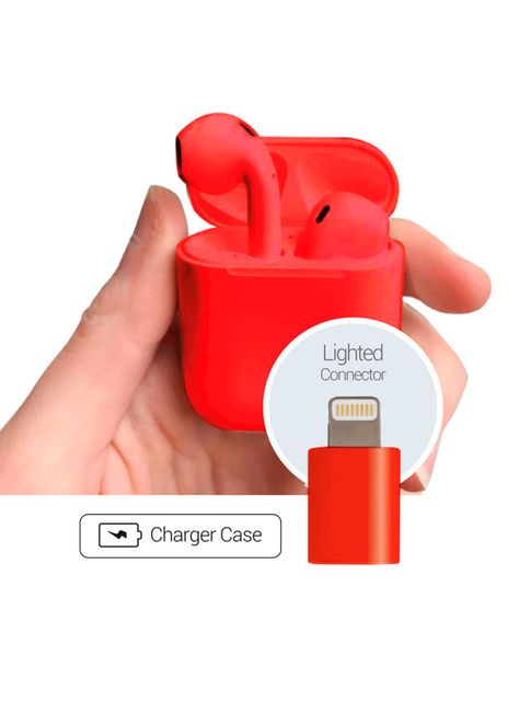 Audifonos Inalámbricos Bluetooth Just Fly Rojo-2