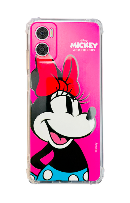 Carcasa Para Motorola G13/G53 Mickey Y Minnie Disney Fucsia-0