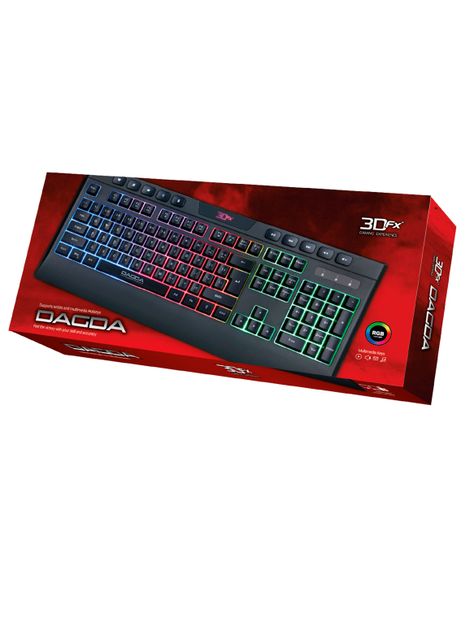 Teclado USB de Juego Retroiluminado Luz Led En Español-2