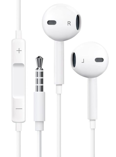 Audifonos Manos Libres Conexión 3.5mm Control Volumen Blanco-0