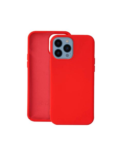 Carcasa Para iPhone 15 Pro Goma Rojo-2