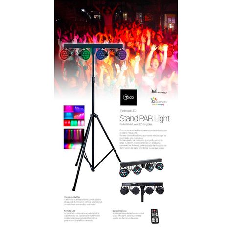 Pedestal Led De Luz Fiesta Stand PAR Light RGB 8359-4