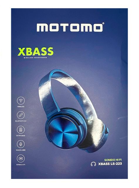 Audifonos Inalámbricos Bluetooth XBASS LS223 Azul-2
