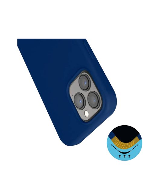 Carcasa Para iPhone 15 Pro Goma Azul-1