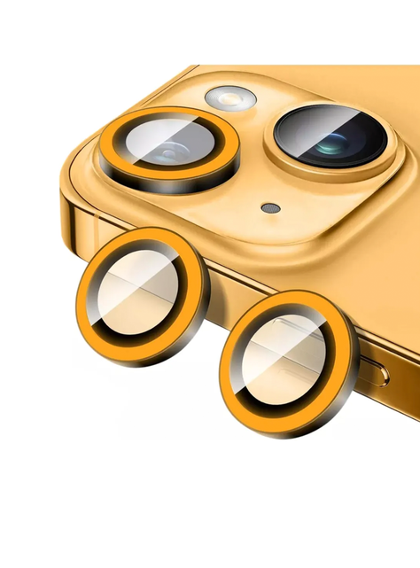 Protector de Lentes de Camara Para iPhone 13 / 13 Mini Fluor Naranja-0