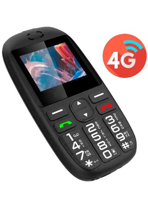 Telefono Celular Adulto Mayor 4G 1.77" Color Tecnolab Negro-3